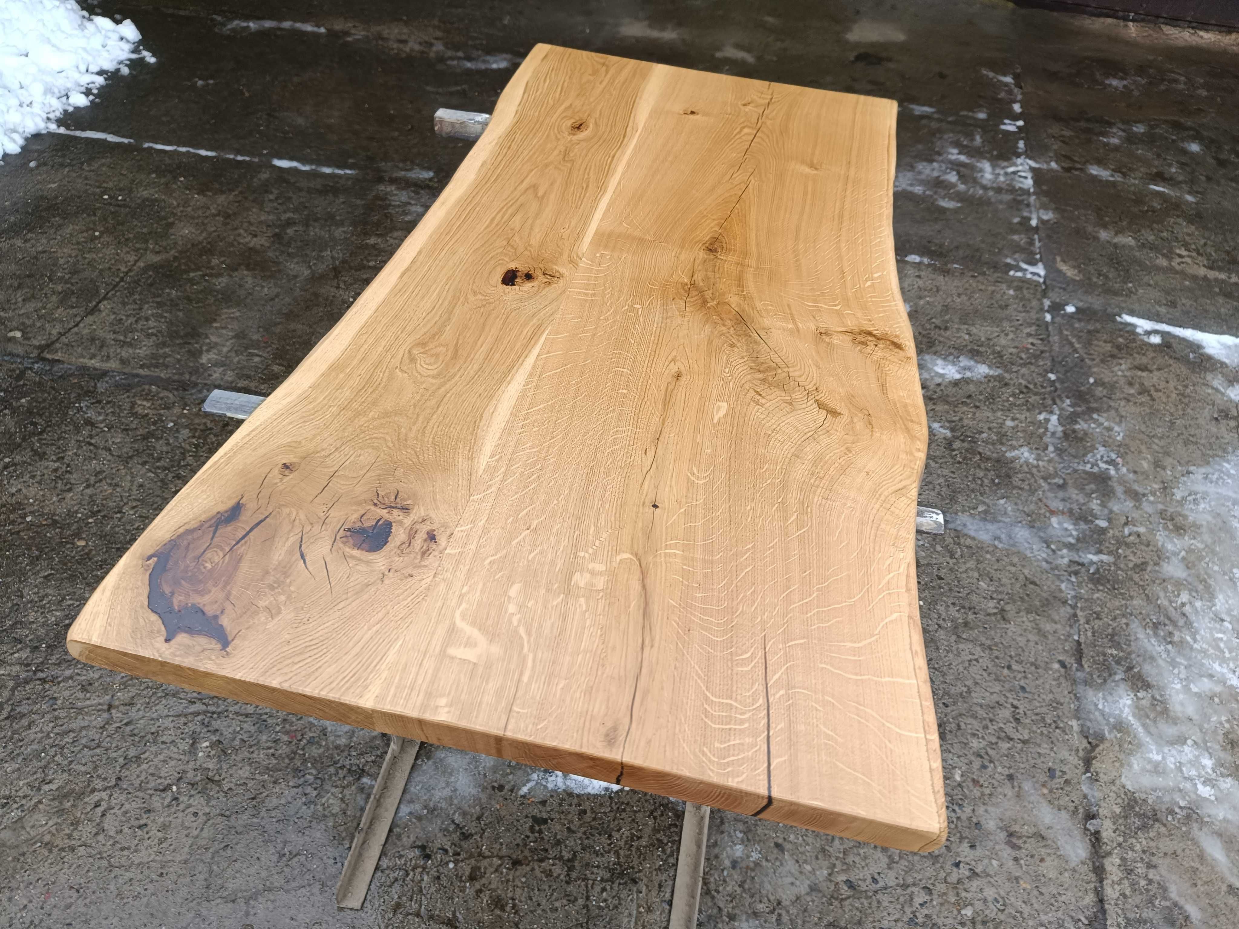 Blat dębowy na biurko w stylu Rustykalnym  140x70