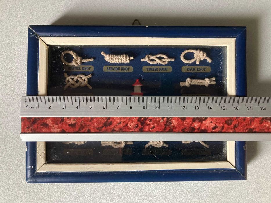Quadro com Nós de Marinheiro (~16.5 x 12cm)