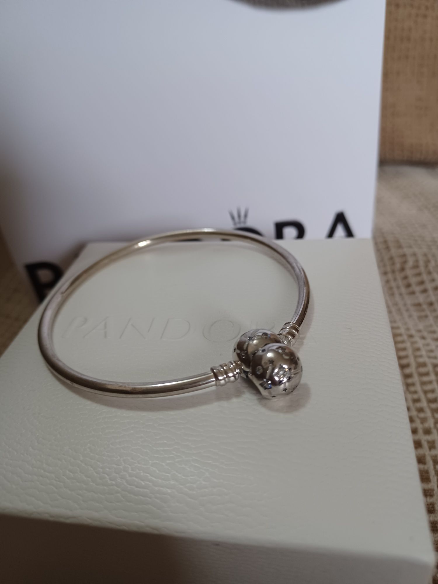 Pulseira Bangle Pandora  - Moments Stars and Galaxy - Nova