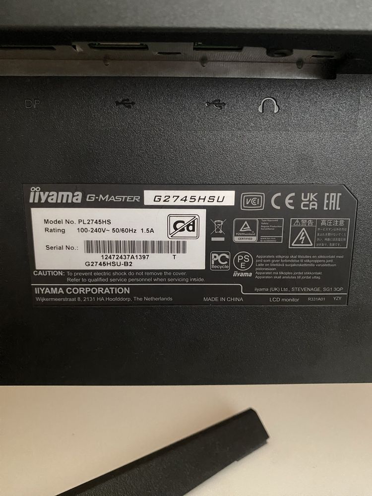 Monitor iiyama G-Master G2745HSU  Black Hawk 27” – IPS, 100 Hz, 1 ms