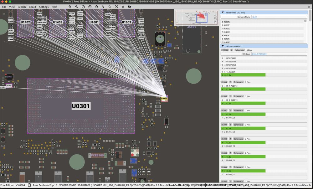 Asus Zenbook Flip 15 UX562FD Rev 2.0 BoardView