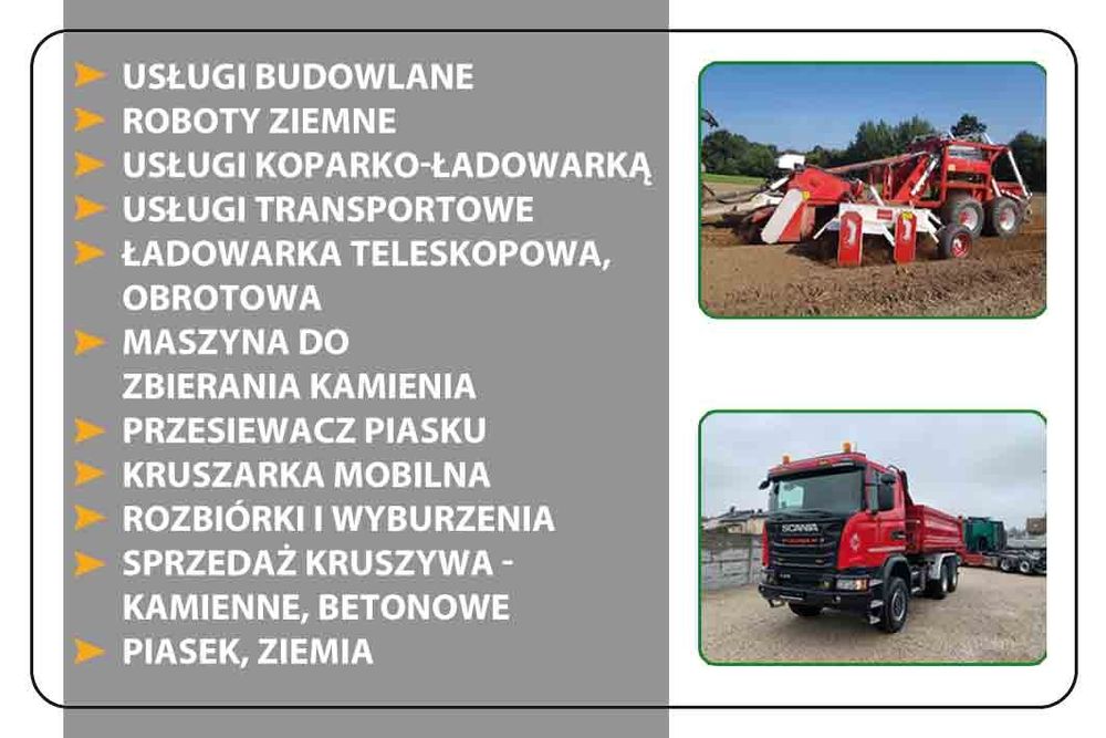Usługi kruszarką i sprzętem budowlanym
