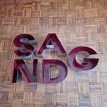 Letras metálicas vintage – S A N D G – decoração industrial / retro
