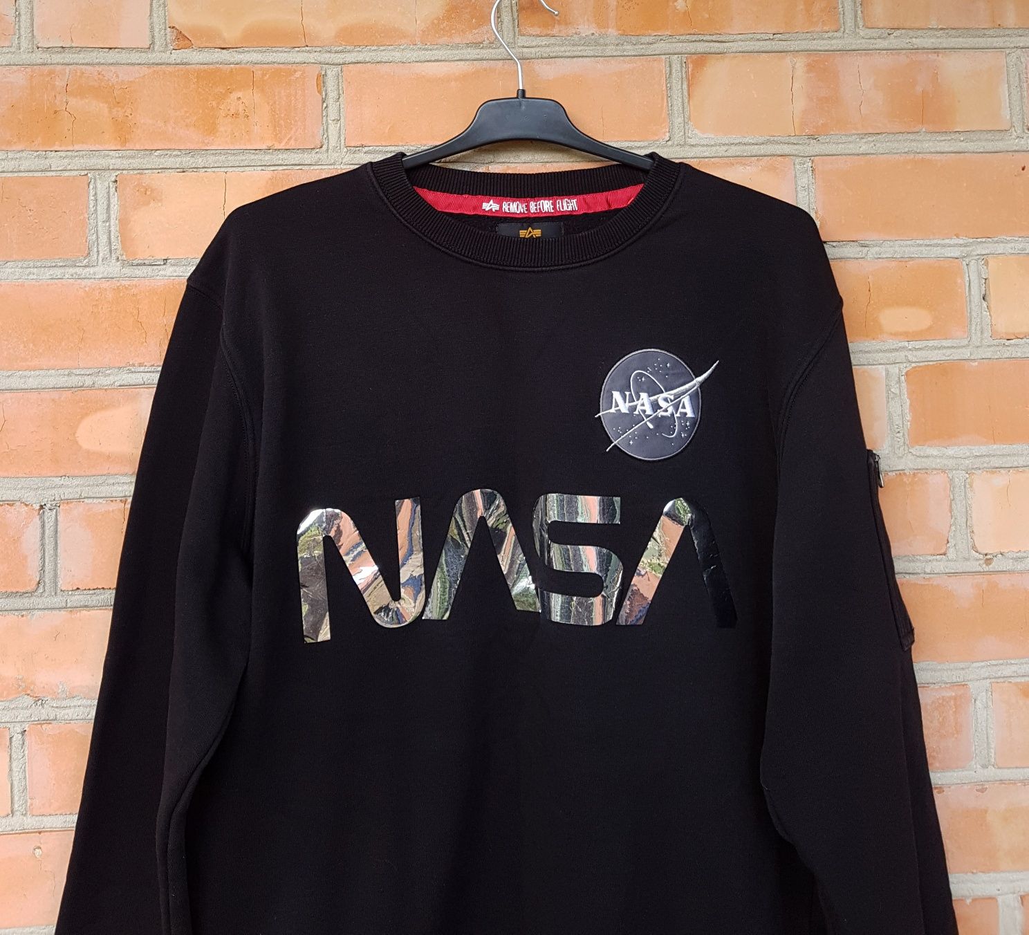 Alpha Industries NASA кофта свитшот оригинал L черная