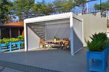 Pergola Bioklimatyczna 3x4 PREMIUM BIAŁA /automat/ 4x markiza/ LED