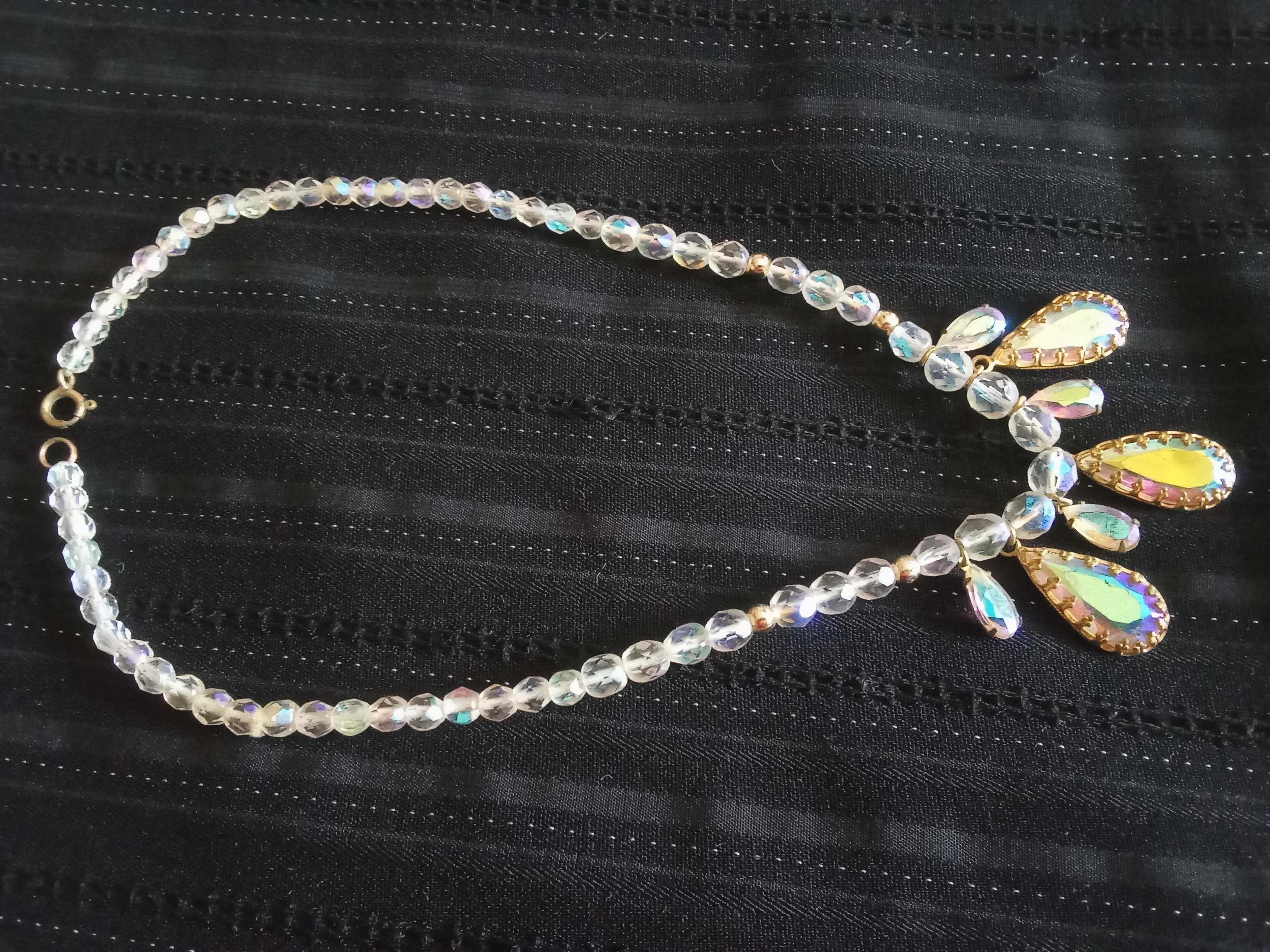 Колье чешское стекло бусы ожерелье винтаж намисто