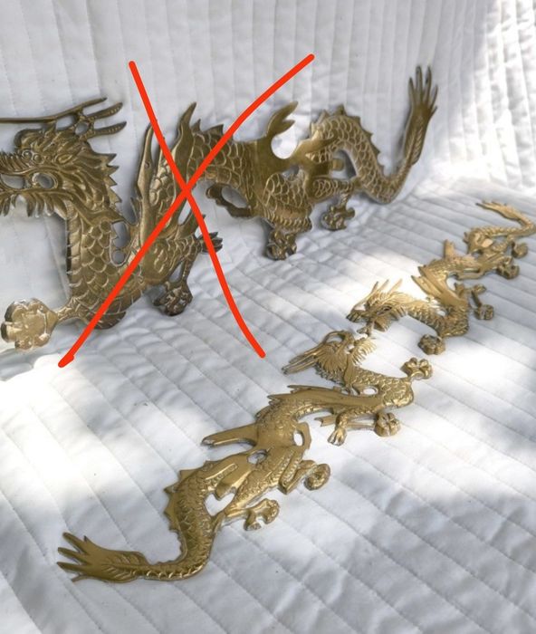 Продам накладки из бронзы или латуни на мебель. Дракон латунный