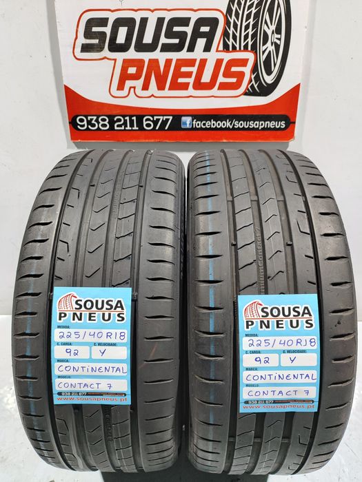 2 pneus semi novos 225-40R18 Continental - Oferta dos Portes - 140 Eur