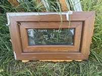 1x okno plastikowe rozwierno uchylne 58x36 zloty dab biale( wysylka)