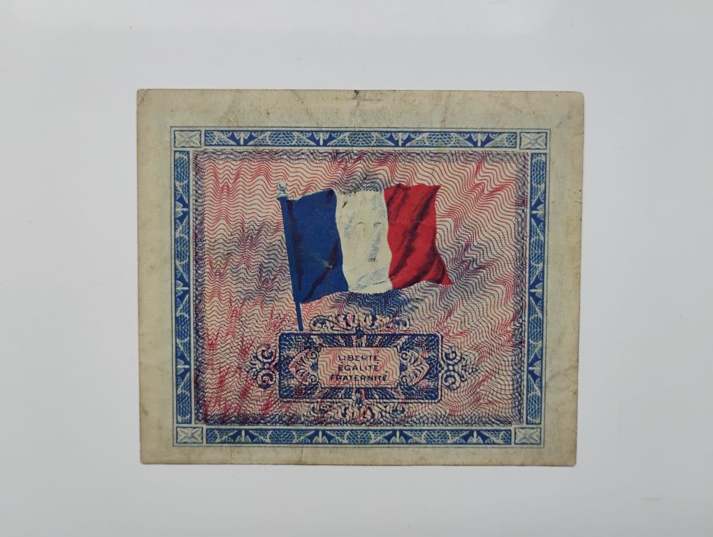 Banknoty Francja - 2 szt. po 2 franki z 1944/1945 r. -strefa militarna
