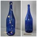 Niebieska lampka butelka led blue lamp Liebfrauenmilch resling handmad