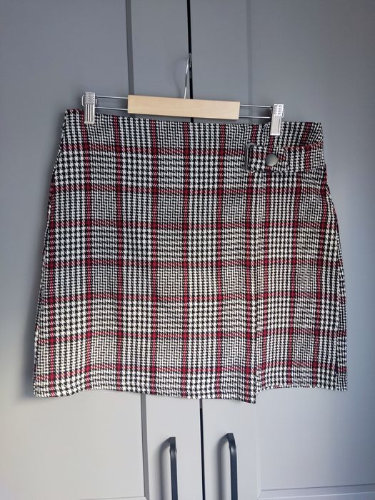 Elegancka spódnica mini w szkocką kratę Wigilia X-MAS święta 40/L