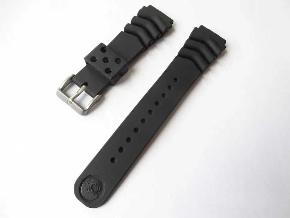 Pasek silikonowy 20mm do zegarka nurka Seiko sumo monster czarny guma