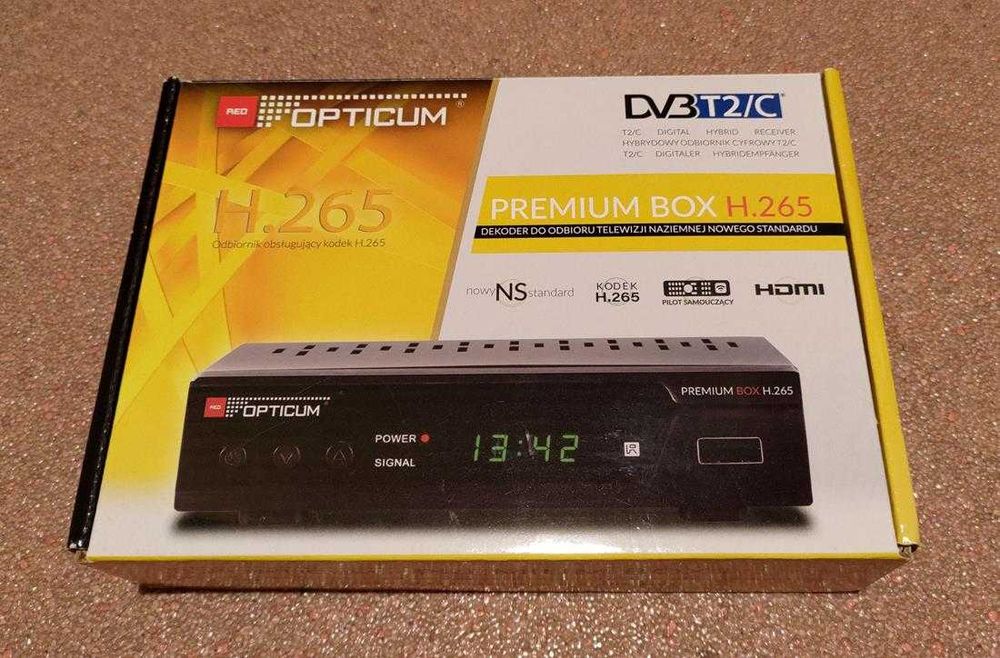 Dekoder TV OPTICUM Premium Box H.265  DVB T2/C