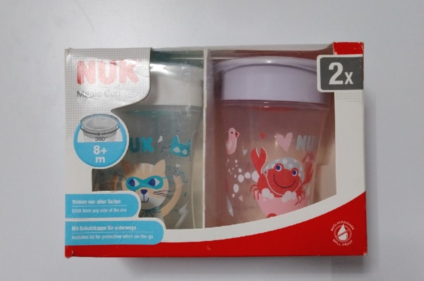 Kubki NUK Magic Cup Girl 2x230 ml