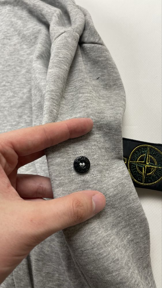 Зип худи Stone island серый S