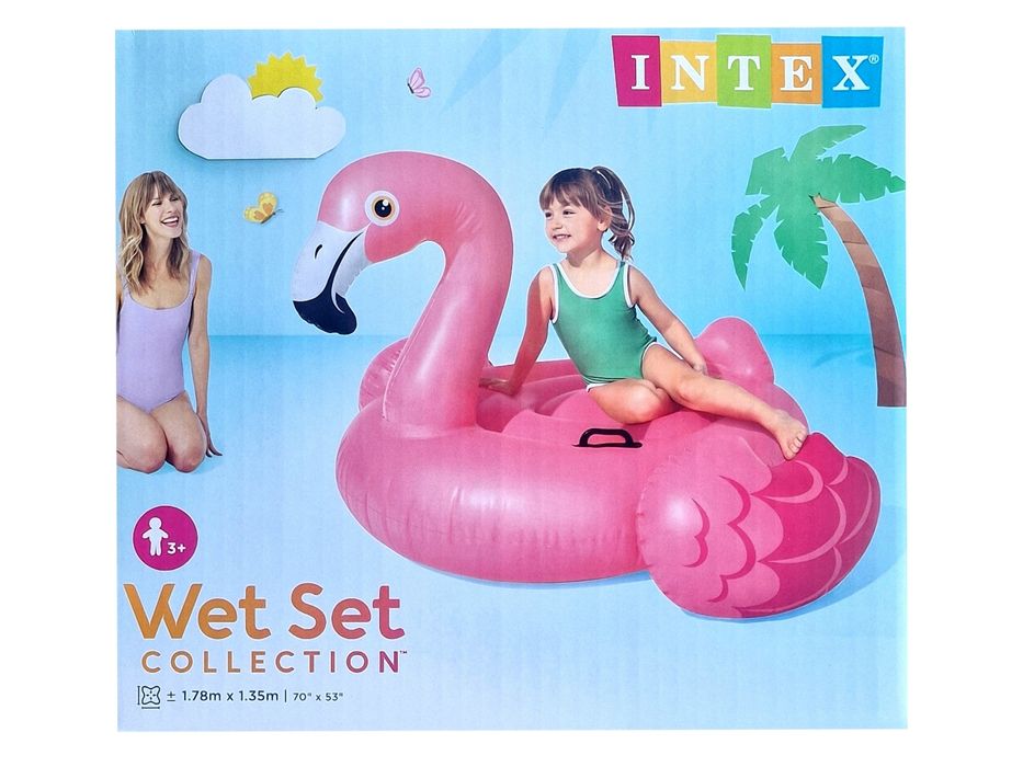 Dmuchany flaming do wody zabawka materac wyspa