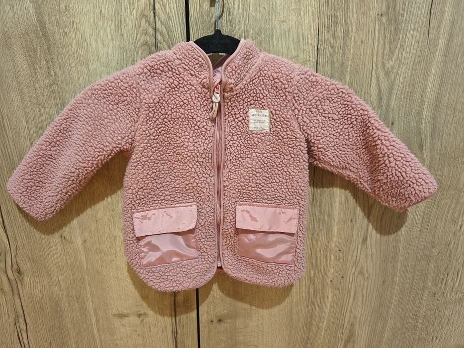 Ciepła bluza rozpinana dla dziewczynki rozmiar 92