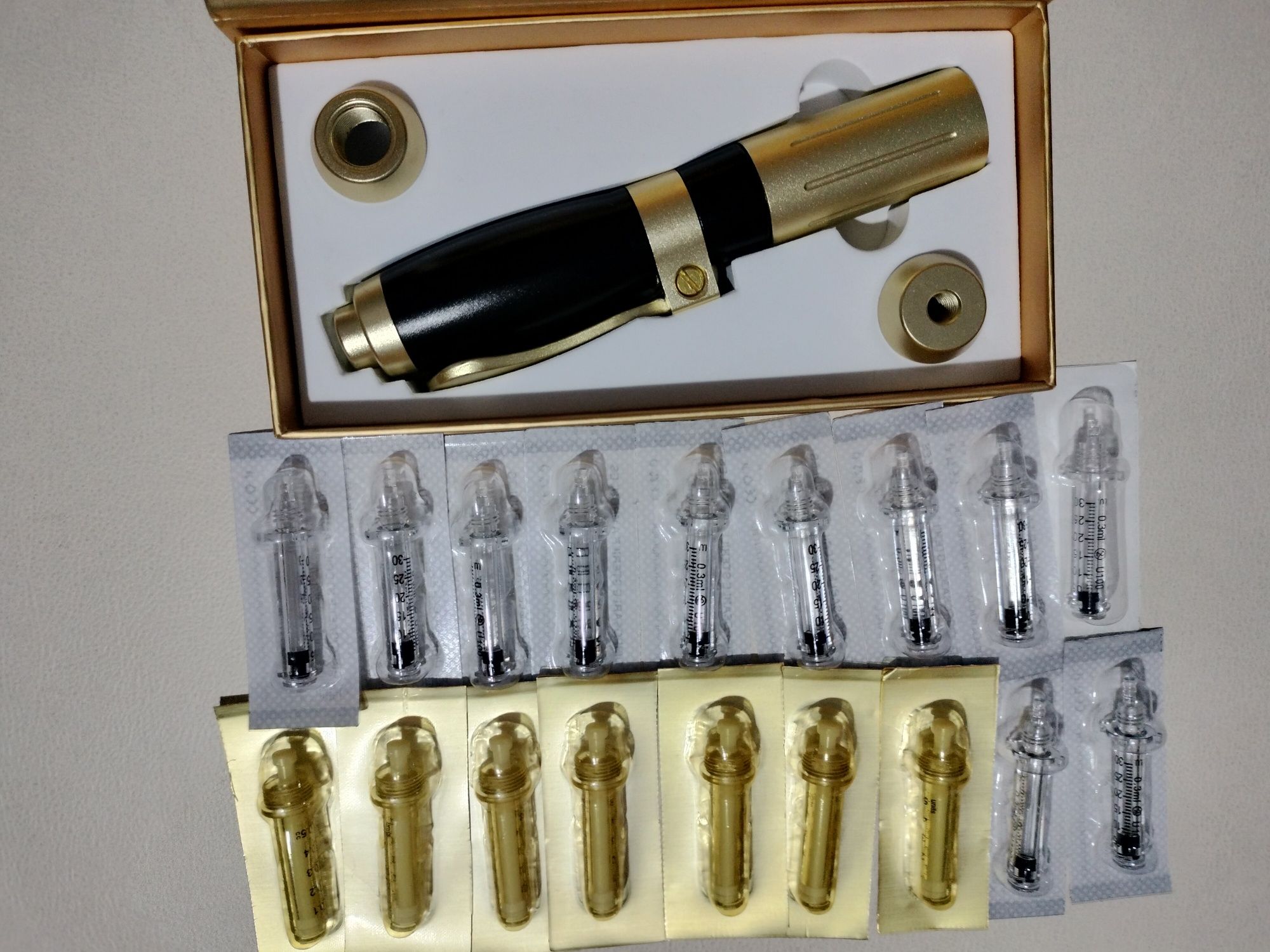 Caneta pressurizada hyaluron pen + cartuchos