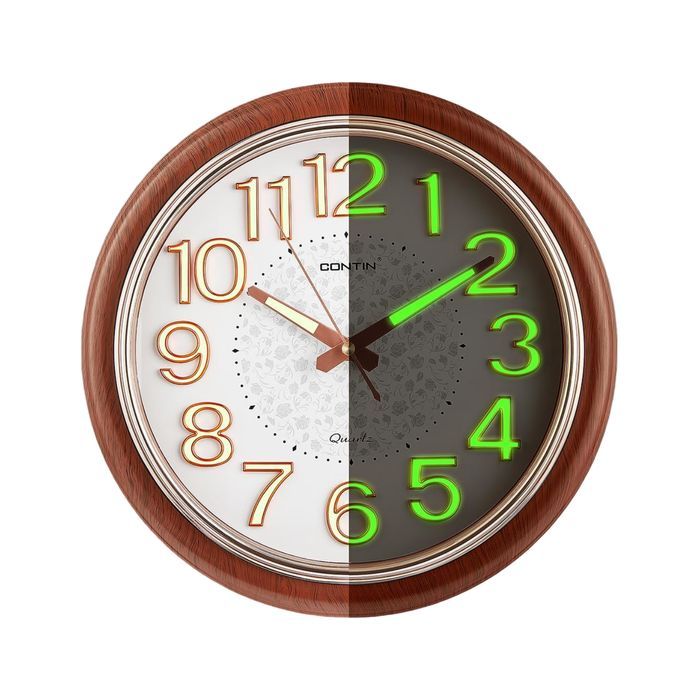 Zegar Ścienny 30 cm Cichy Podświetlany Świecący w Ciemności