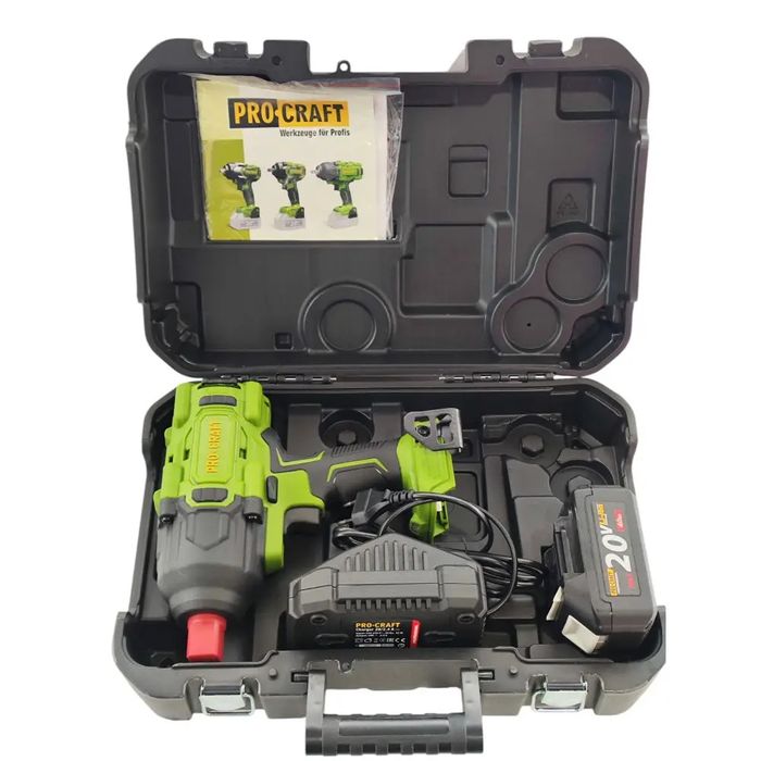 Гайковерт аккумуляторный ProCraft PWA82 Кейс (з 1 АКБ та ЗУ