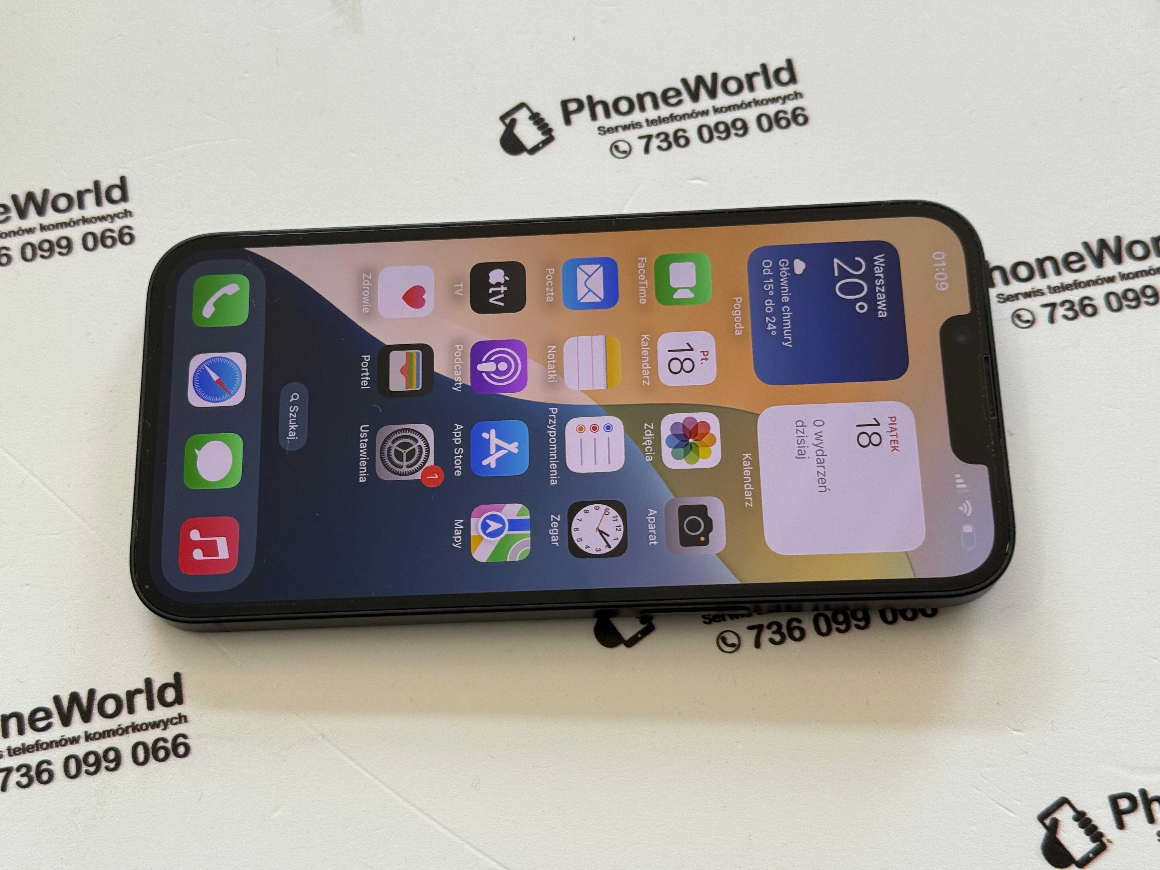 Zadbany iPhone 14 128GB 85% Czarny Gwarancja PhoneWorld