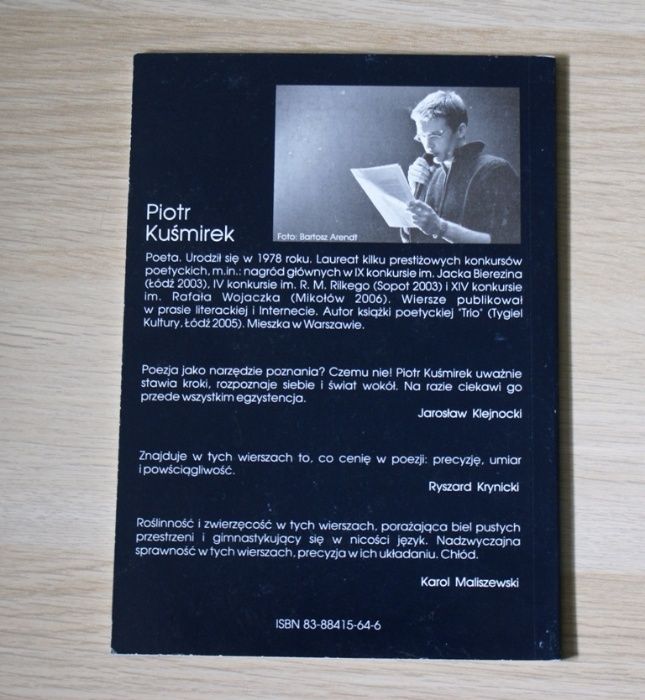 Piotr Kuśmirek - Zimne zabawki POEZJA Unikat