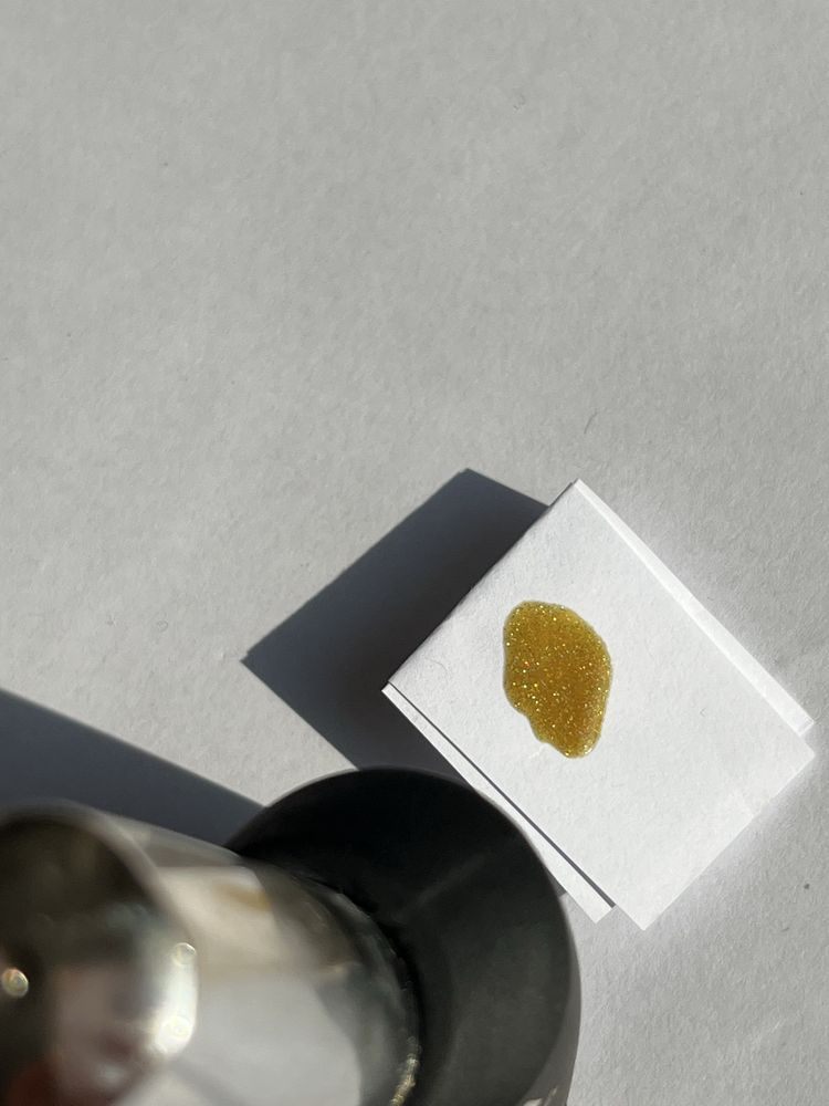 Lakier hybrydowy do paznokci SPN x1 kolor złoty żółty brokatowy 12 ml