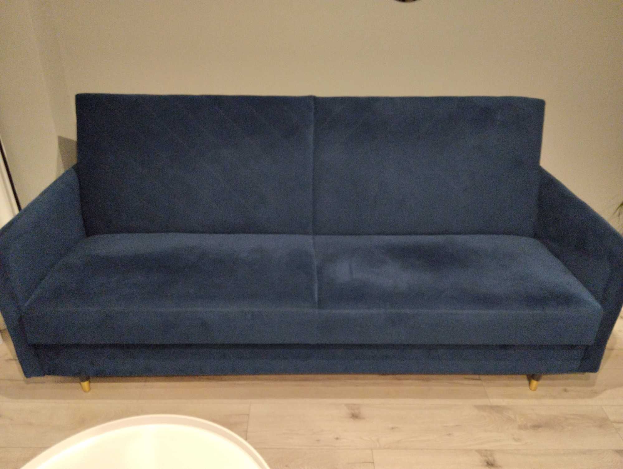 Sofa, kanapa, wersalka granatowa, rozkładana