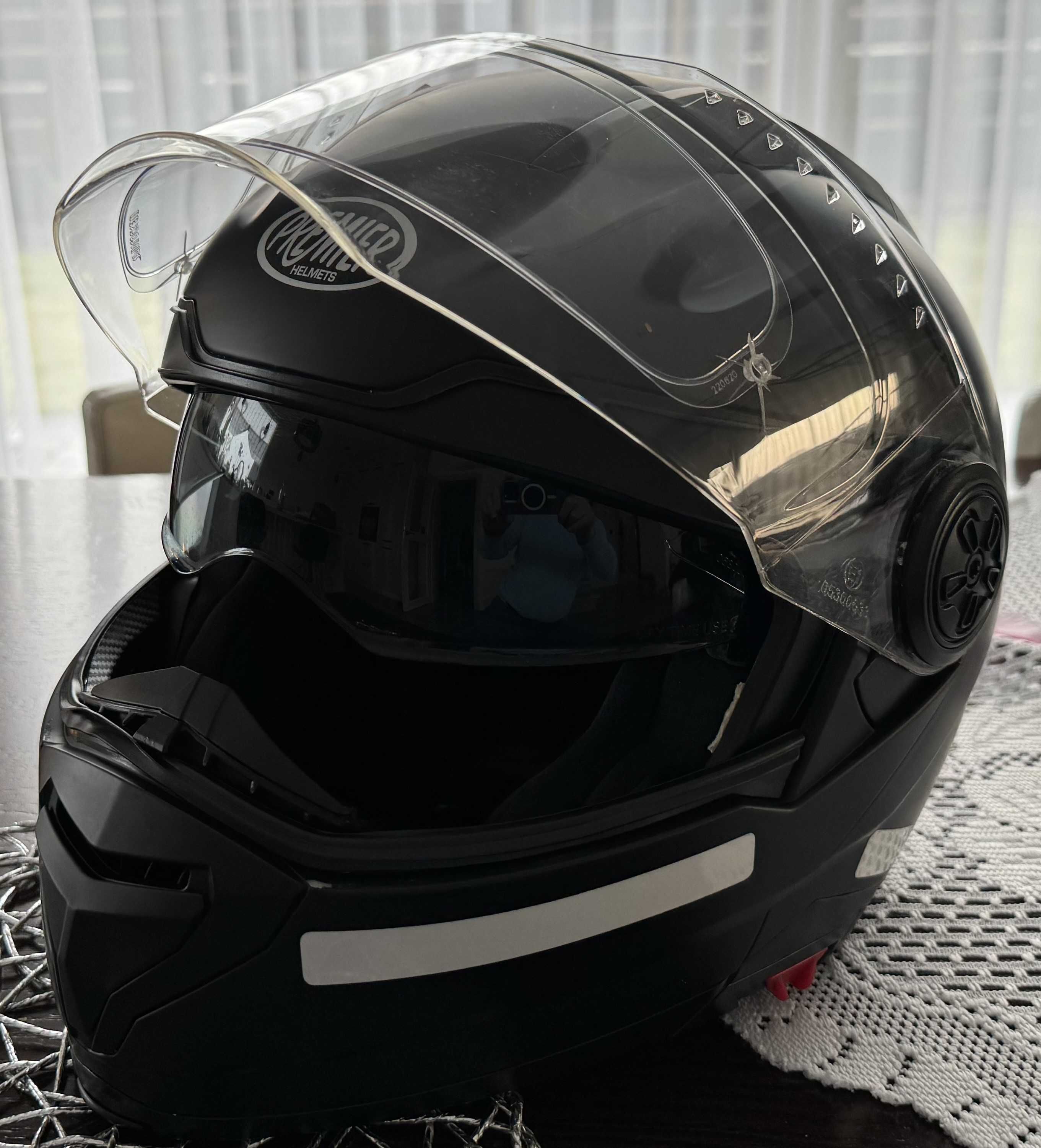 Kask motocyklowy XL + interkom Cardo