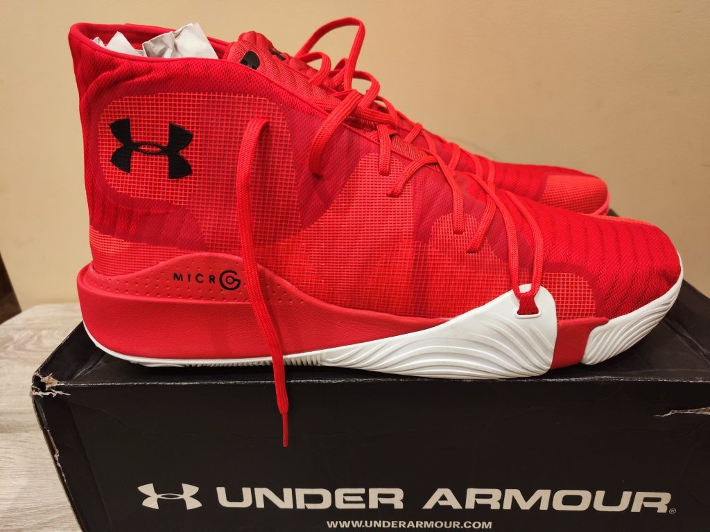 Buty koszykarskie firmy Under Armour, rozmiar EU 54,5, wkładka zamierz