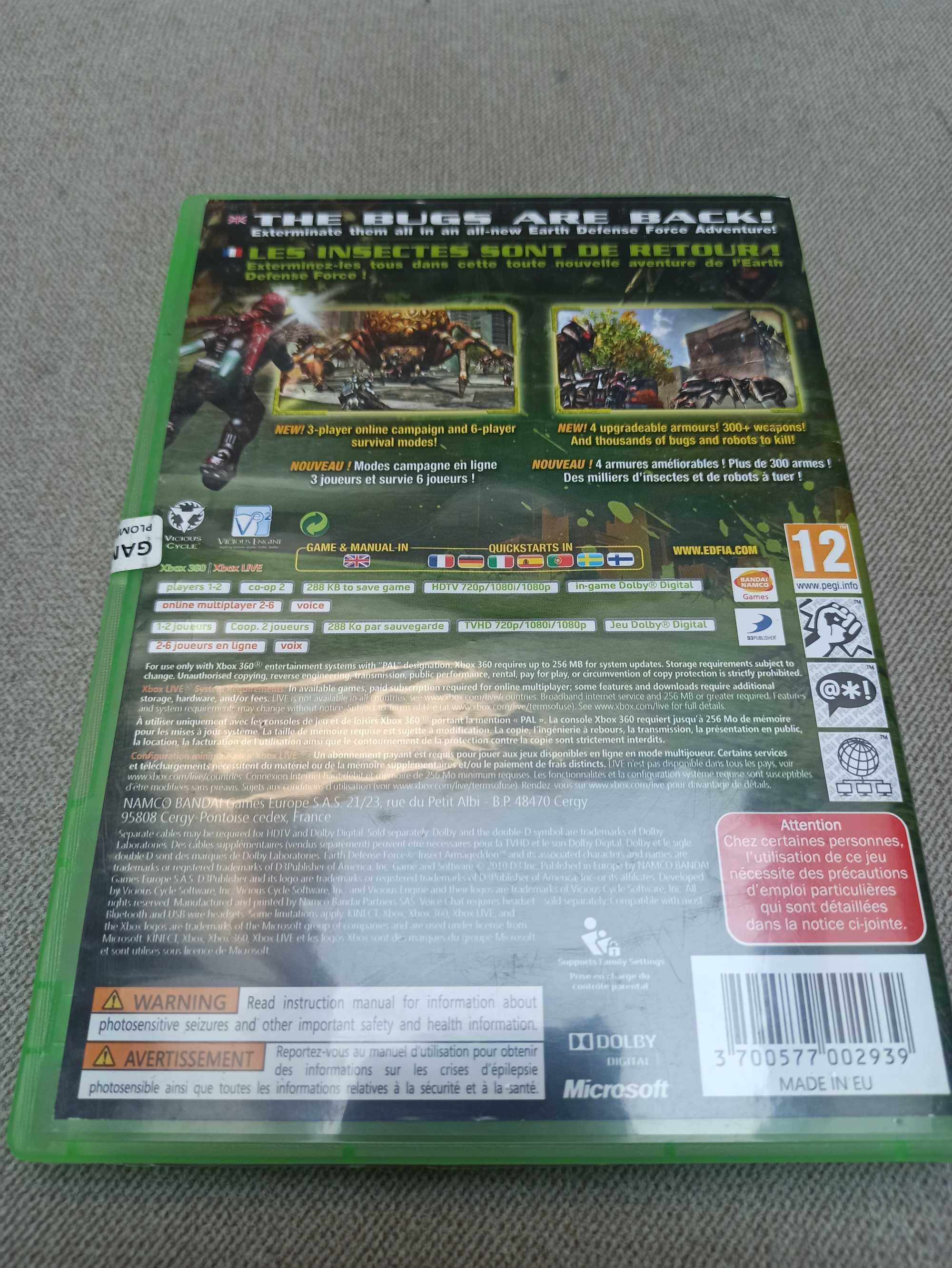 Gra XBOX 360 Earth Defense Force