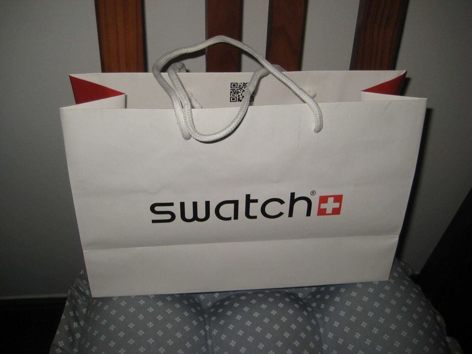 Pulseira original SWATCH aço polido, cores (nunca usada)