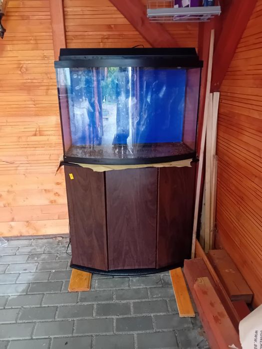 Akwarium półokrągłe 120l z szafką