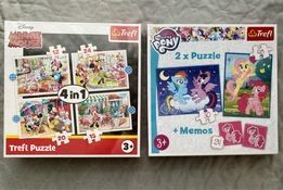 Nowe 90601 Trefl Minnie Mouse my little pony puzzle + memo memos 3+