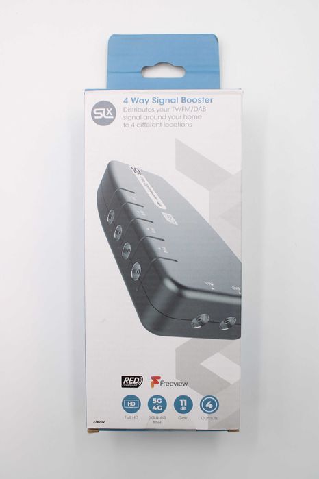 SLX Wzmacniacz sygnału antenowego 5G z 4 wyjściami | Full HD | 11dB+
