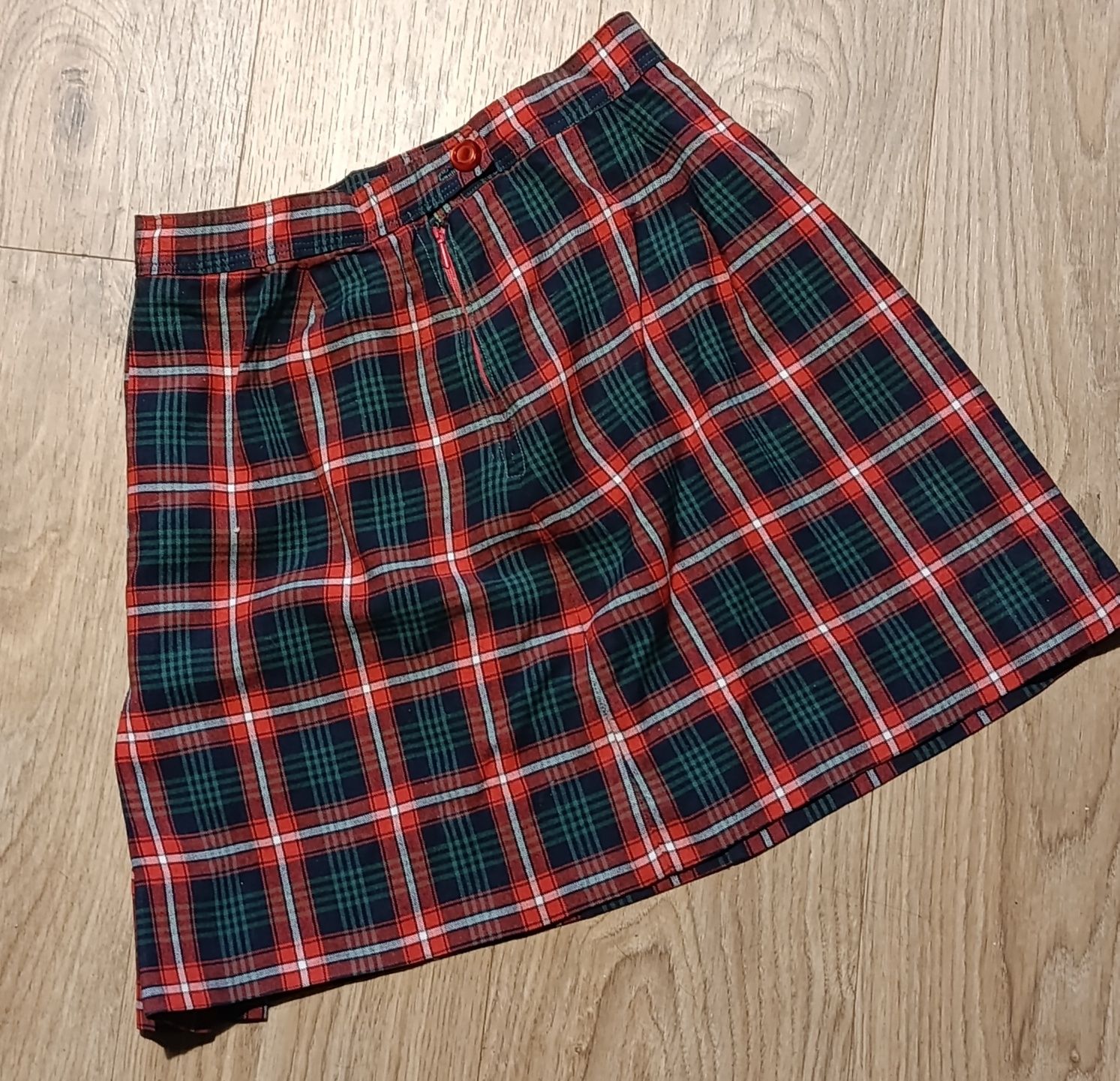 Spódniczka mini w kratę lata 90 rozmiar XS