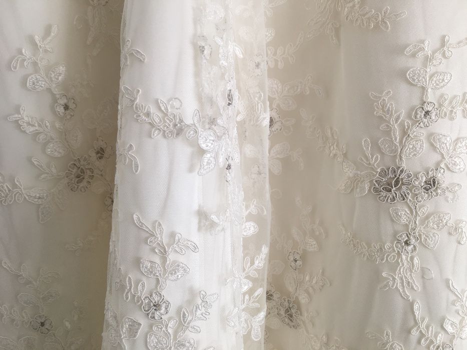 Suknia ślubna ecru vintage rozmiar 42-44 koronka