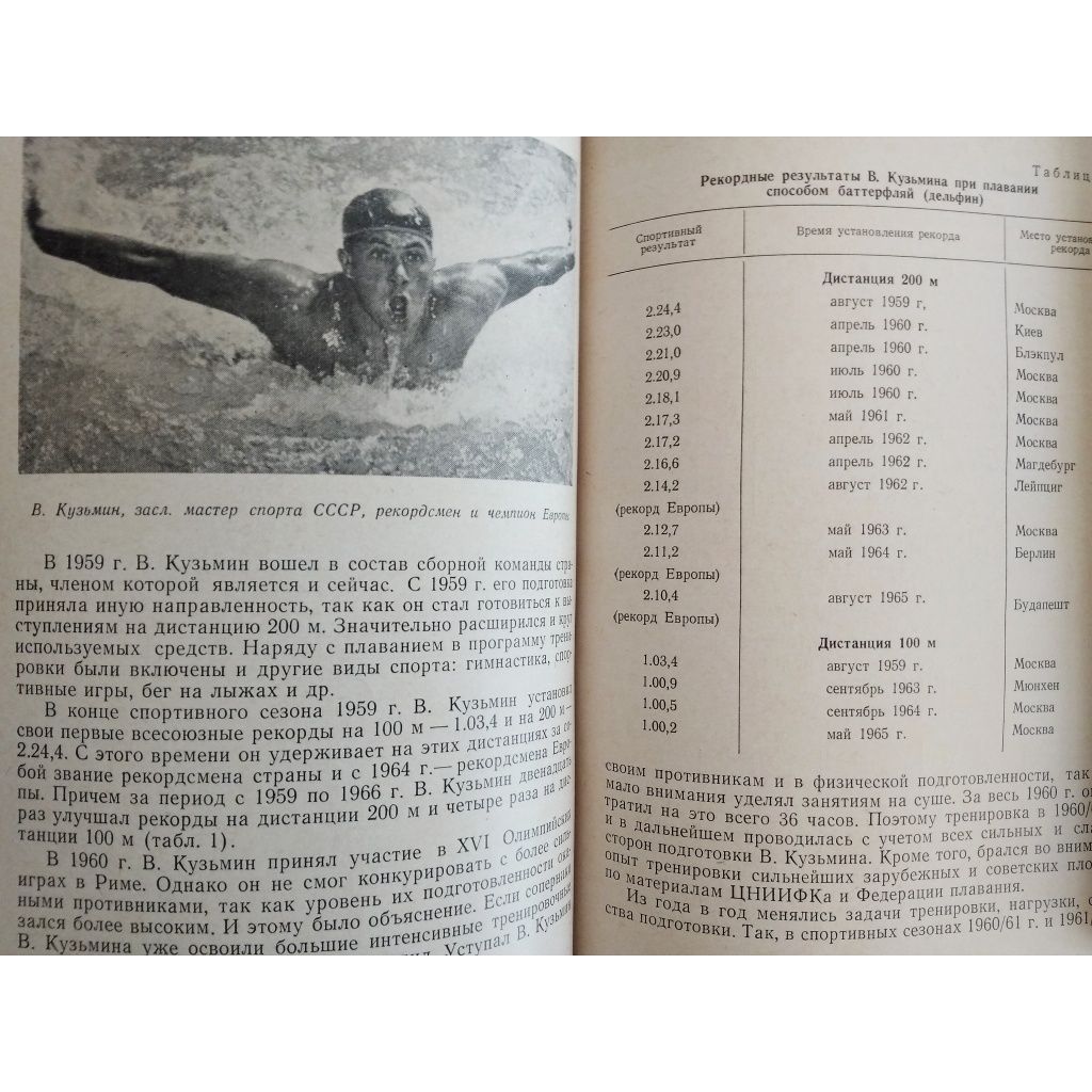 "Пловца тренировка современная. 1967 г. Методика тренировки плавания."