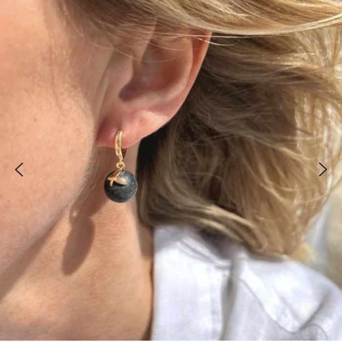 Komplet biżuterii Sadva srebro 925 z czarnym bursztynem