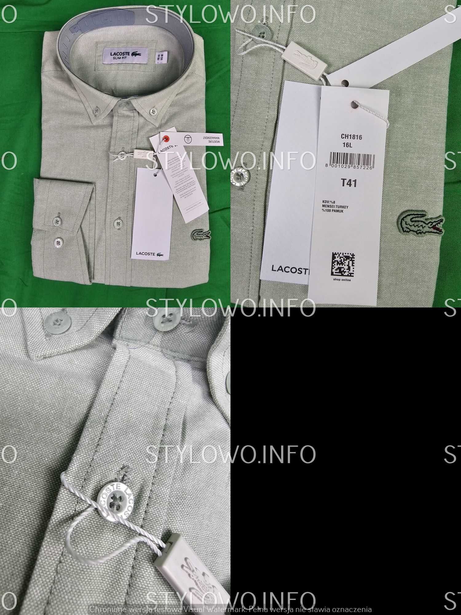 Koszule męskie M-3XL Slim Fit Lacoste Armani Jeans Premium tommy