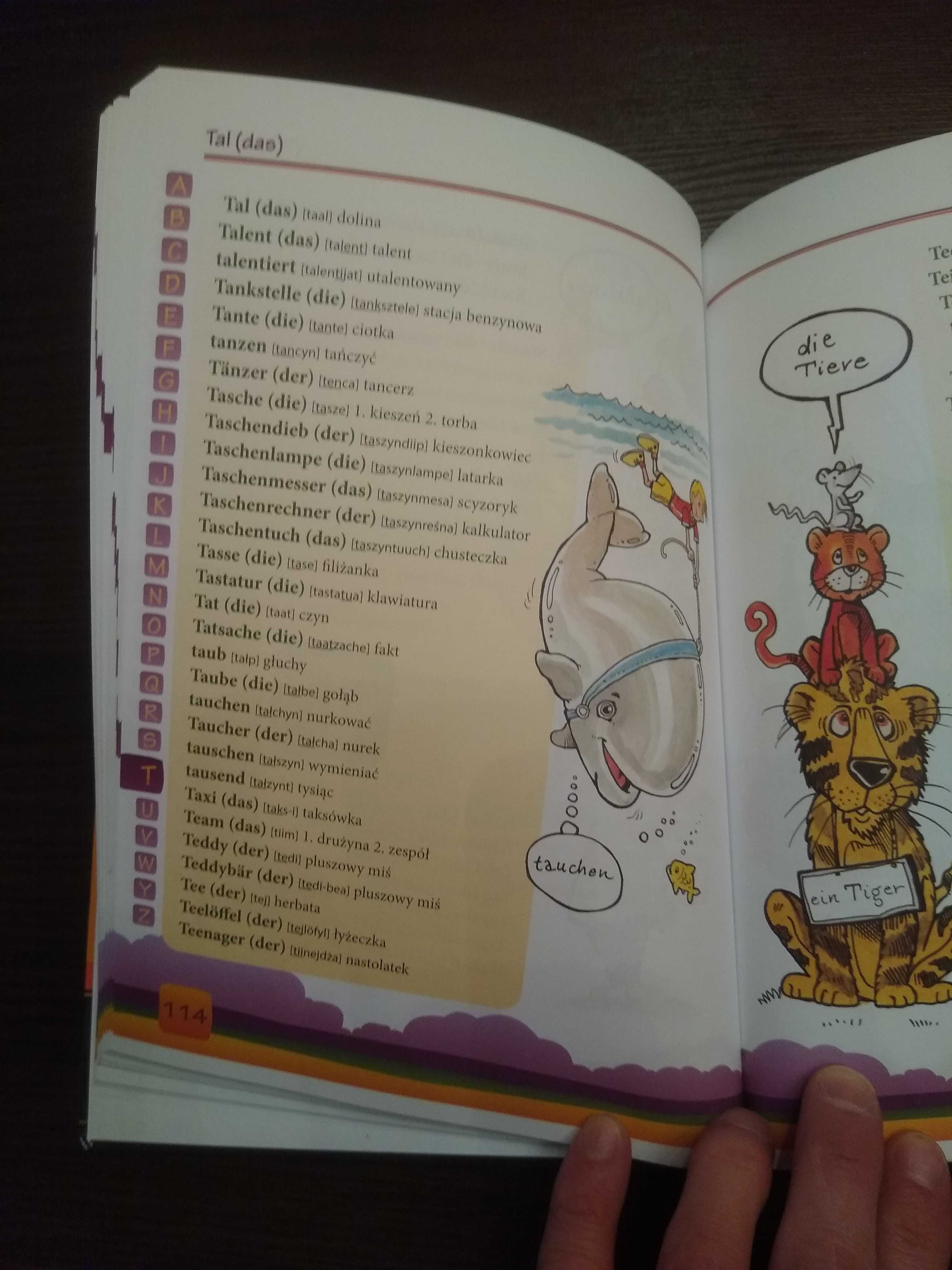 Ilustrowany słownik niemiecko polski. Książka jak nowa.