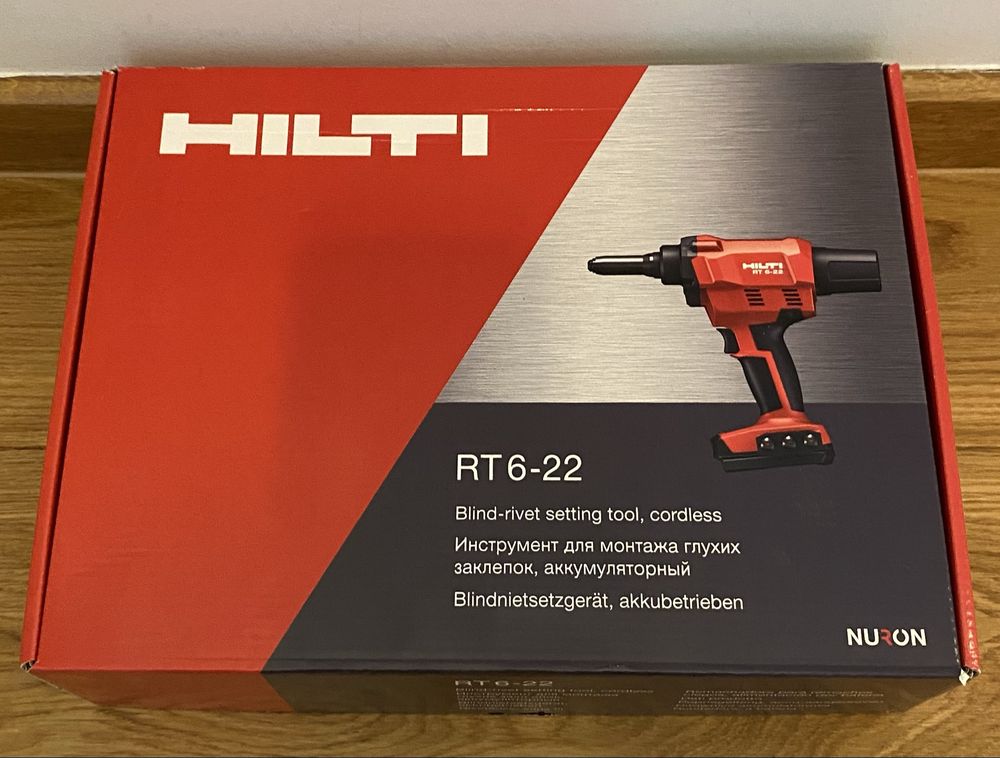 NOWA nitownica HILTI RT 6-22 wraz z końcówkami i pudełkiem