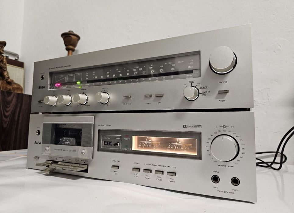 Amplituner stereo, magnetofon kasetowy Saba RS. -910 , 2x45W