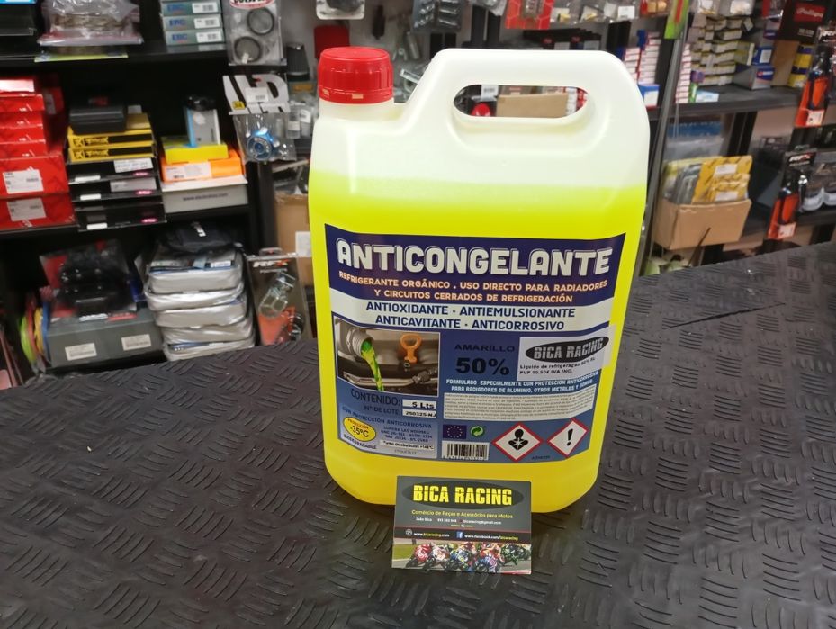 Anticongelante orgânico amarelo fluo 50% 5litros