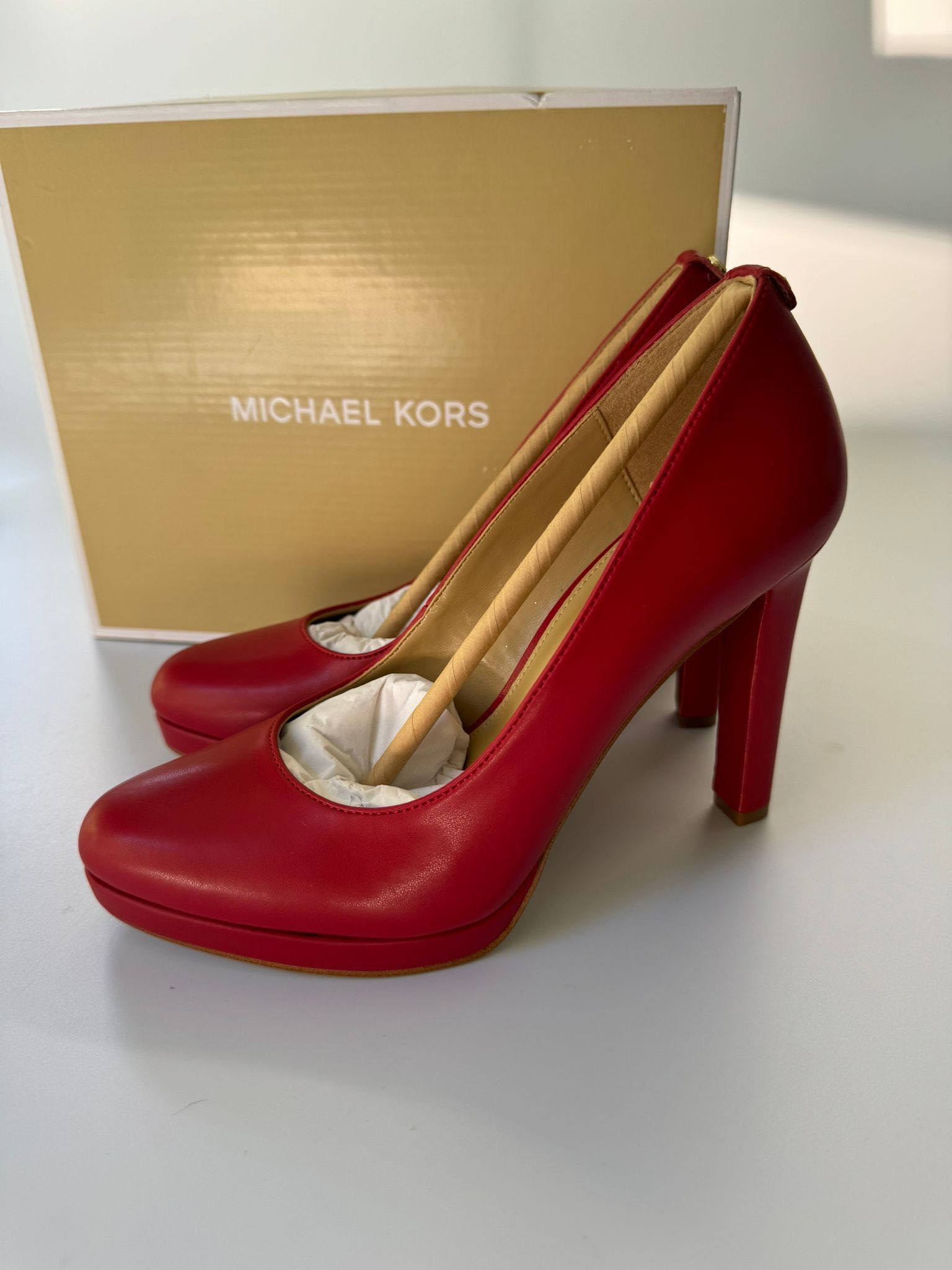 Nowe buty na obcasie szpilki MICHAEL KORS czerwone 36