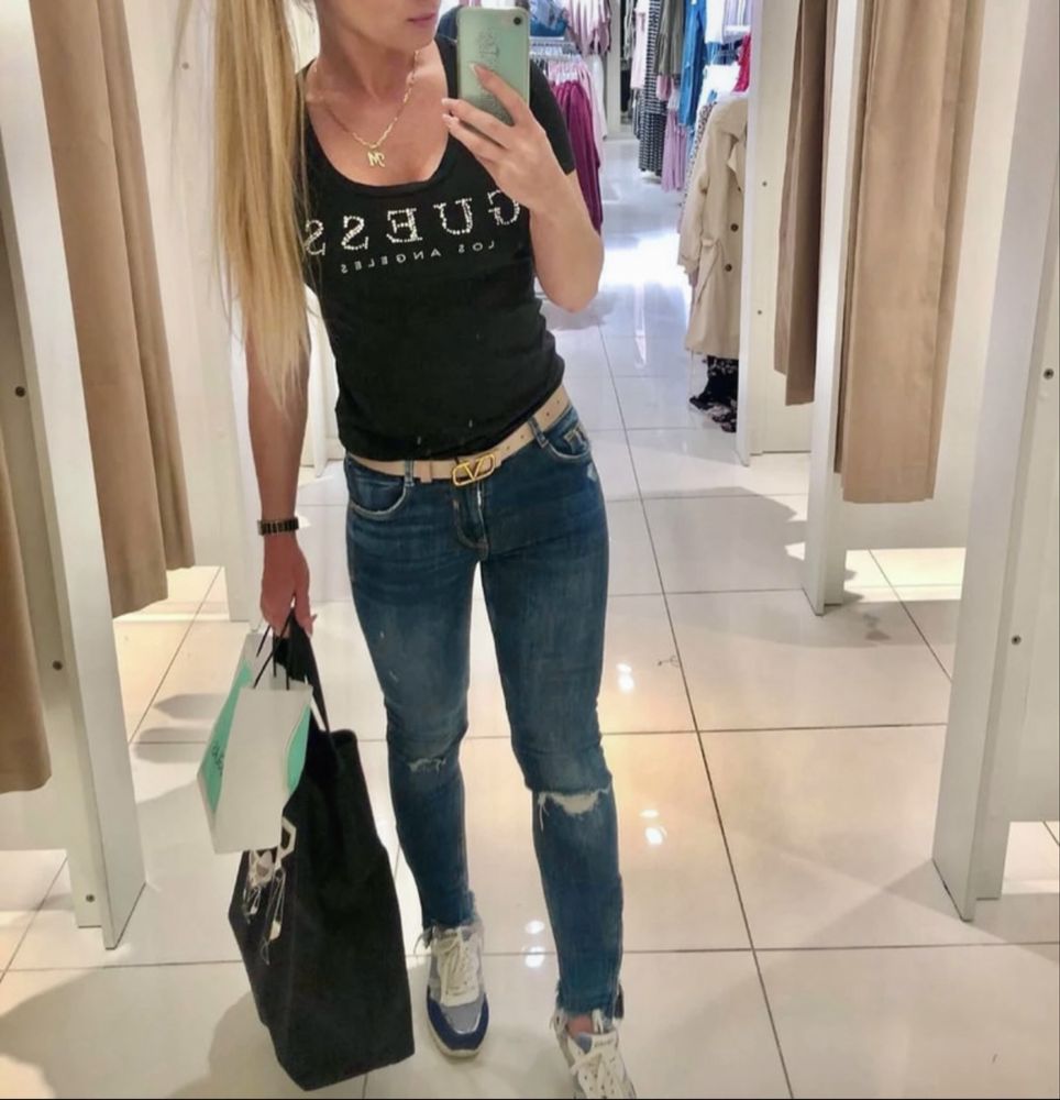 Guess bluzka damska XS kamienie