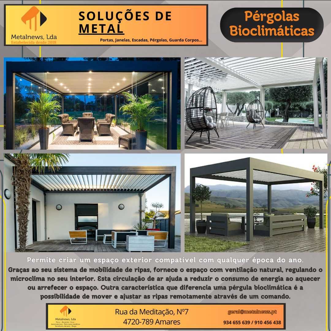 Fabrico e Instalação de Pérgolas Bioclimáticas