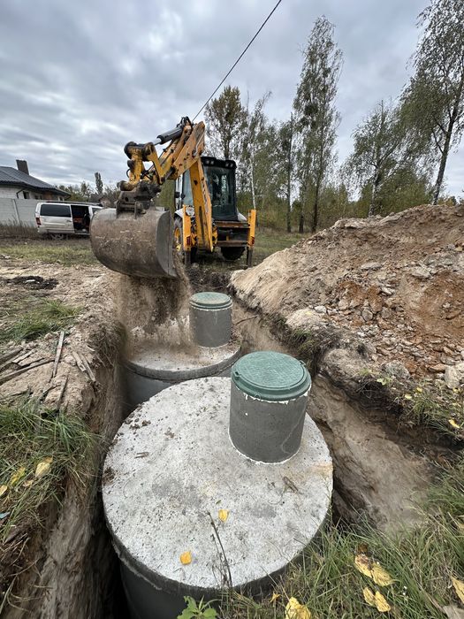 Септик під ключ, монтаж канализации, комуникации, водовідведення