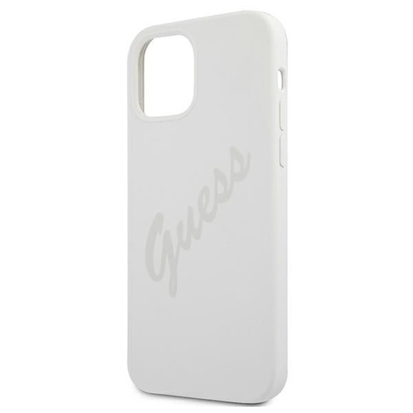 Etui Guess Silicone Vintage Script do iPhone 12/12 Pro 6,1" Cream